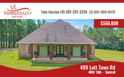 Executive 4BR/ 3BA Home in Sumrall For Sale