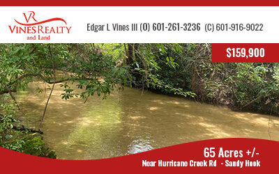 Creek Frontage Land in Foxworth, MS For Sale